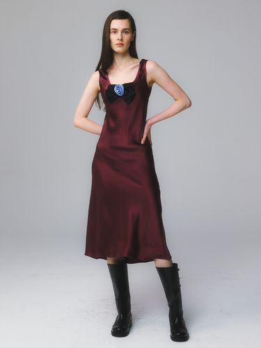 Silk Slip Dress - MOONSUN - Modalova