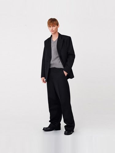 Low Rise Wide Pants For Men _ Black - MOONSUN - Modalova