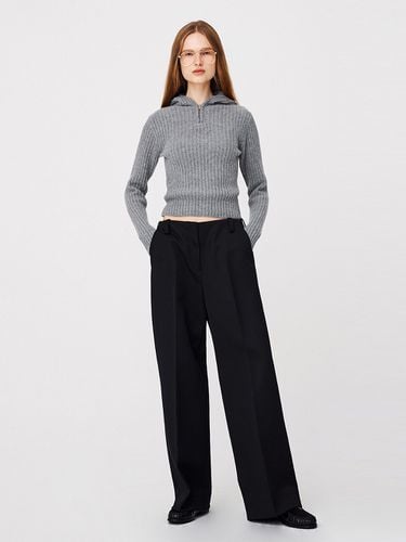 Low Rise Wide Pants _ Black - MOONSUN - Modalova