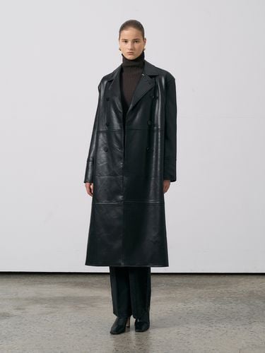 Handmade Leather Long Coat - RENEJ - Modalova