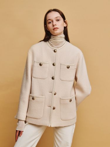 Slub Tweed Half Jacket - AVA MOLLI - Modalova