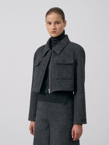 Handmade Wool Blended Pocket Jacket - RENEJ - Modalova