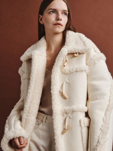 Wool and Fur Mixed Mustang Jacket - AVA MOLLI - Modalova