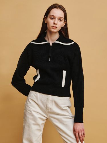 Two-tone Trimming Pullover - AVA MOLLI - Modalova