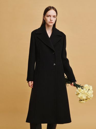 Cashmere Wool Tailored Coat_Black - AVA MOLLI - Modalova