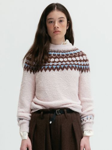 Via Jacquard Half Neck Knit - VIA PLAIN - Modalova