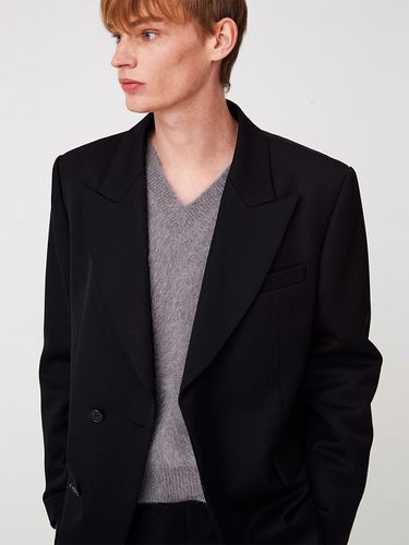 Minimal Peaked Lapel Blazer For Men _ - MOONSUN - Modalova