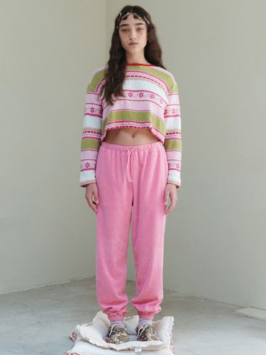 Via Cona Cotton Jogger Pants - Pink - VIA PLAIN - Modalova