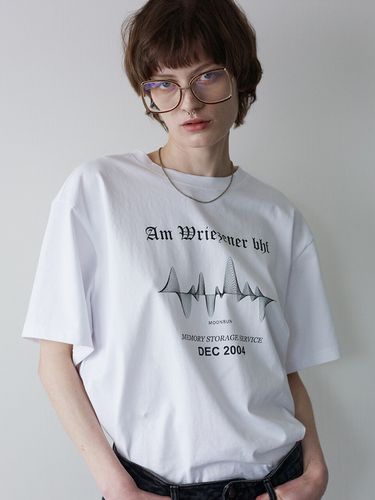 Unisex M.S.S Nachtklub Tee_White - MOONSUN - Modalova