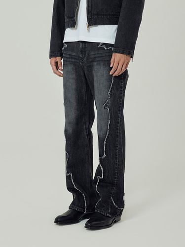 Flare Distroyed Denim Pants _ Gray - Wrangler - Modalova