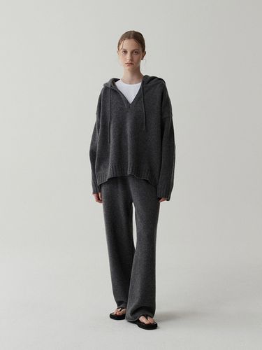 Wool Wide Pants-Charcoal - ODER - Modalova