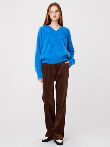 Corduroy Bootcut Pants _ Brown - MOONSUN - Modalova