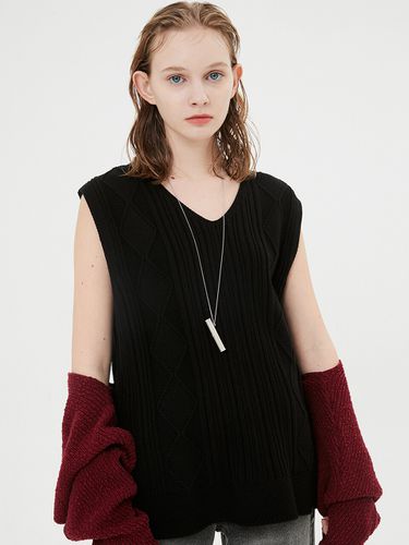 Unisex Solar Dia Ribbed Knit Vest _ - MOONSUN - Modalova