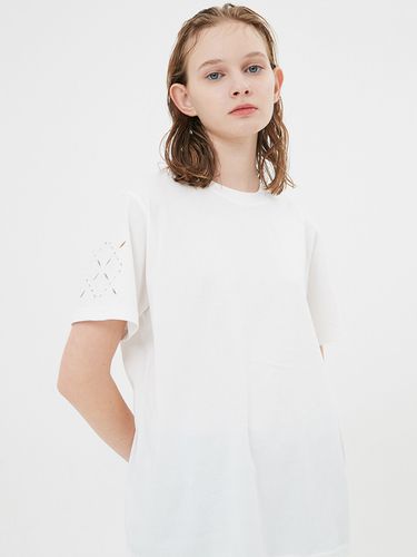 Unisex Argyle Hole Sleeves T-shirt _ - MOONSUN - Modalova