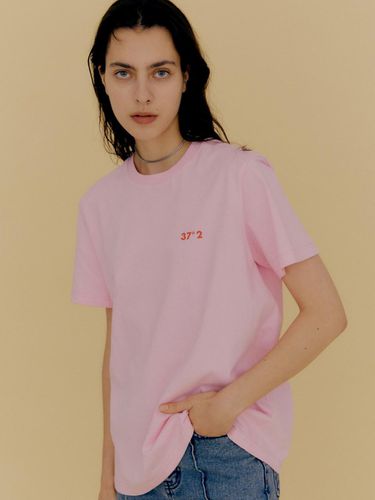 Graphic Letter T Shirt_Pink - MOONSUN - Modalova