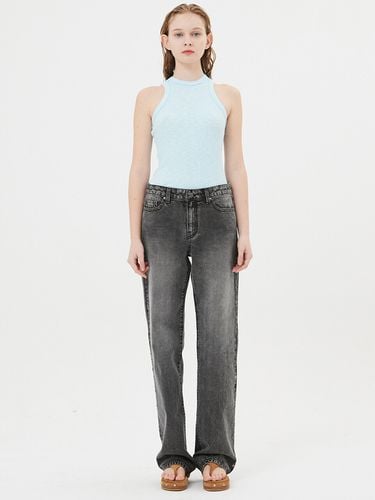 Lunar Studded Denim Pants _ - MOONSUN - Modalova