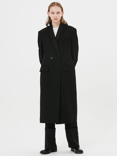 Pluto Twill Tuxedo Coat (Black) - MOONSUN - Modalova