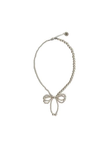 Ribbon Metal Ball Necklace - Silver - MSKN2ND - Modalova