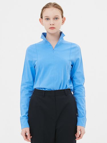 Solar 2-Way Zip Jersey Top (Blue) - MOONSUN - Modalova