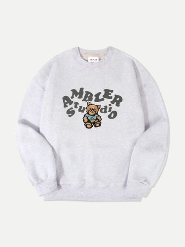 Oversized Original Teddy Sweatshirt _White Melange - AMBLER - Modalova