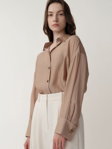 Signature Cuffs Blouse - Brown - KINDERSALMON - Modalova