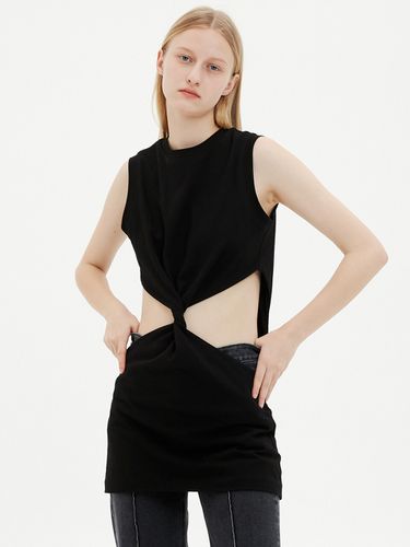 Twist Waist Sleeveless T Shirt () - MOONSUN - Modalova