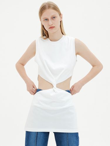 Twist Waist Sleeveless T Shirt () - MOONSUN - Modalova