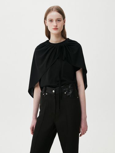 Multiway Cape Silk Jersey Top_Black - MOONSUN - Modalova