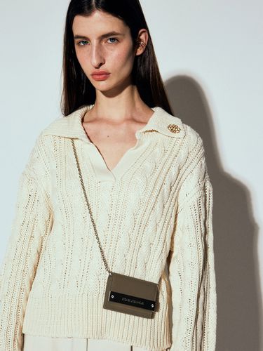 Cable Gold Logo Oversized Knit_Light Beige - NICK&NICOLE - Modalova