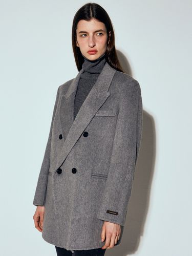 Double Half Wool Handmade Coat_Gray - NICK&NICOLE - Modalova