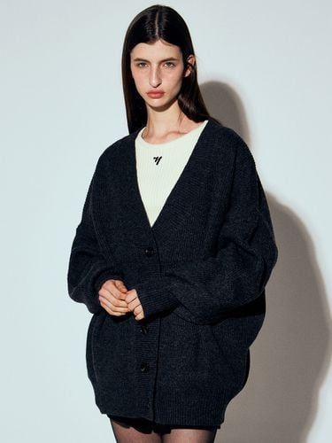 Heavy Wool Over Cardigan_Charcoal - NICK&NICOLE - Modalova