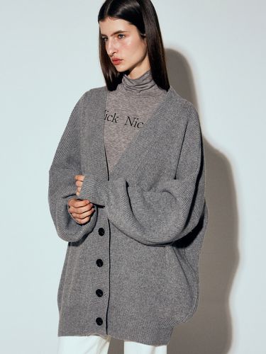 Heavy Wool Over Cardigan_Gray - NICK&NICOLE - Modalova