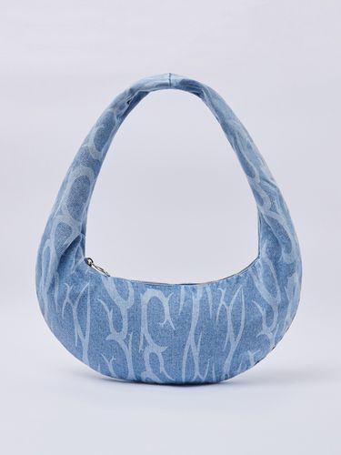 Tribal Denim Hobo Bag_Light Blue - SSERPE - Modalova