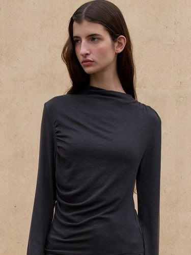 Wool Shirring Half-Neck Turtle T-Shirt OU1205 - ouie - Modalova