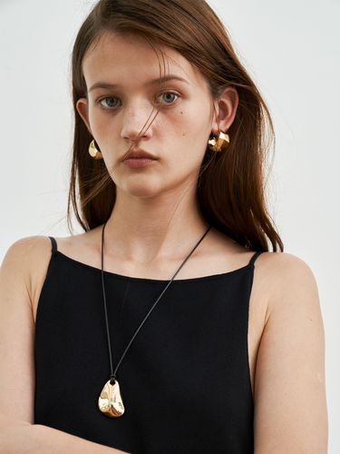 Tacit Pendant Leather Strap Necklace - RAWFINED - Modalova