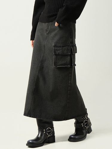 Harper Pocket Denim Long Skirt () - AVANDRESS - Modalova