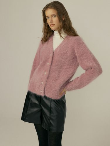 Brushed V-Neck Button Cardigan - octette - Modalova