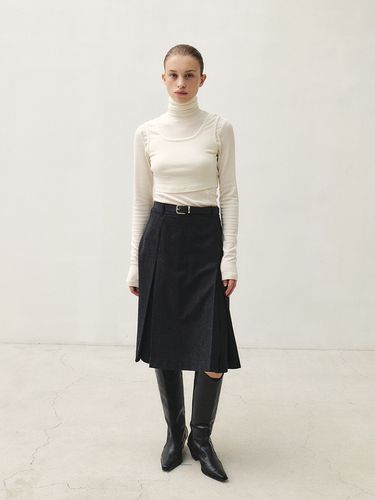 Rtw Pleated Mid Skirt_2colors - MOHAN - Modalova