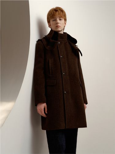 Cashmere Blend Detachable Hooded Coat - SOLEW - Modalova