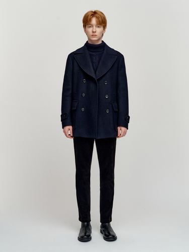 Double Breasted Wool Pea Coat - SOLEW - Modalova