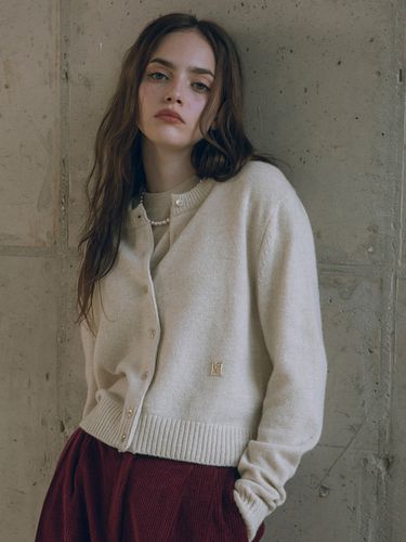 Wool Blend Knit Cardigan - Siyazu - Modalova