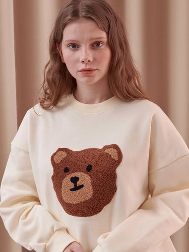 Oversized Boucle Bear Sweatshirt - AMBLER - Modalova