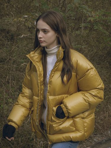 Glossy Half Down Padded Jacket - Siyazu - Modalova