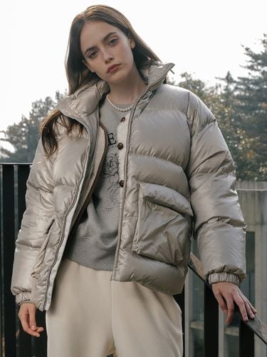 Glossy Half Down Padded Jacket - Siyazu - Modalova