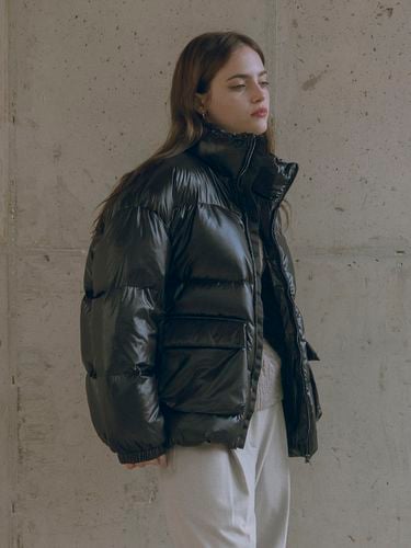 Glossy Half Down Padded Jacket - Siyazu - Modalova