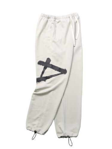 Blur Graffiti Sweatpants - Beige - PLAYIAN - Modalova