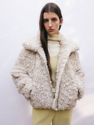 Faux Shearling Jacket - Beige - RRACE - Modalova