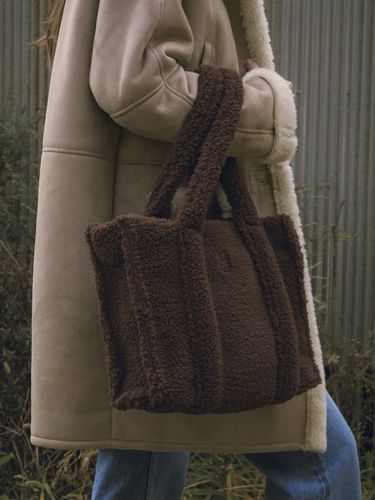 Shearling Tote Bag M_Brown - Siyazu - Modalova