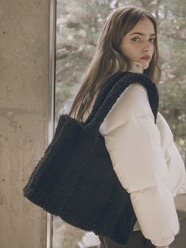 Shearling Tote Bag M_Black - Siyazu - Modalova