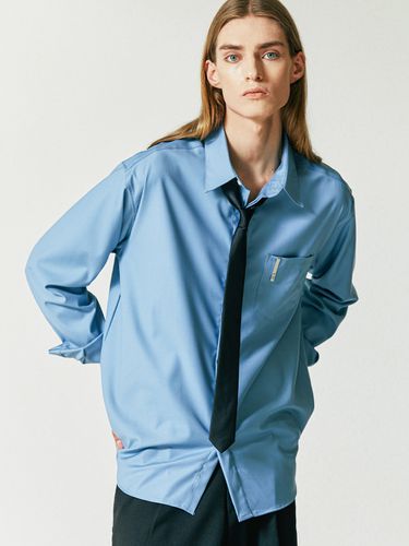 Fine Twill Tip Shirt - Sky Blue - S SY - Modalova